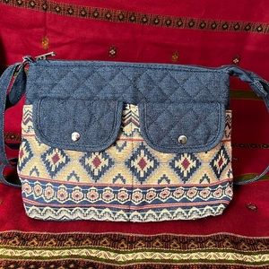 Canyon Sky Quilted Denim Tapestry Southwestern bag